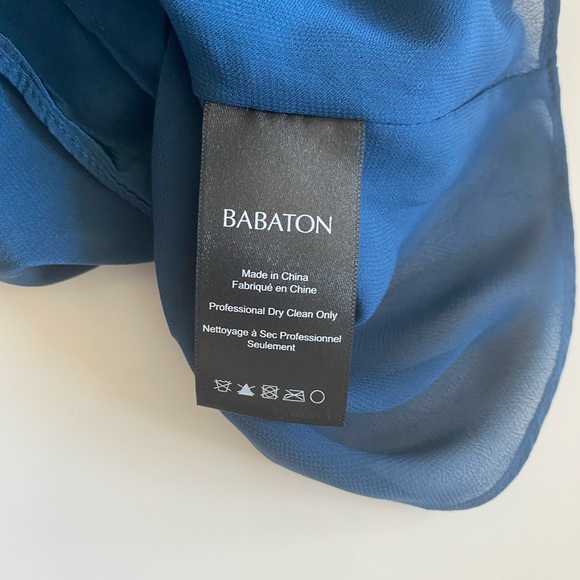 NWOT Aritzia Babaton Corbett Silk Romper in Blue - Picture 7 of 9